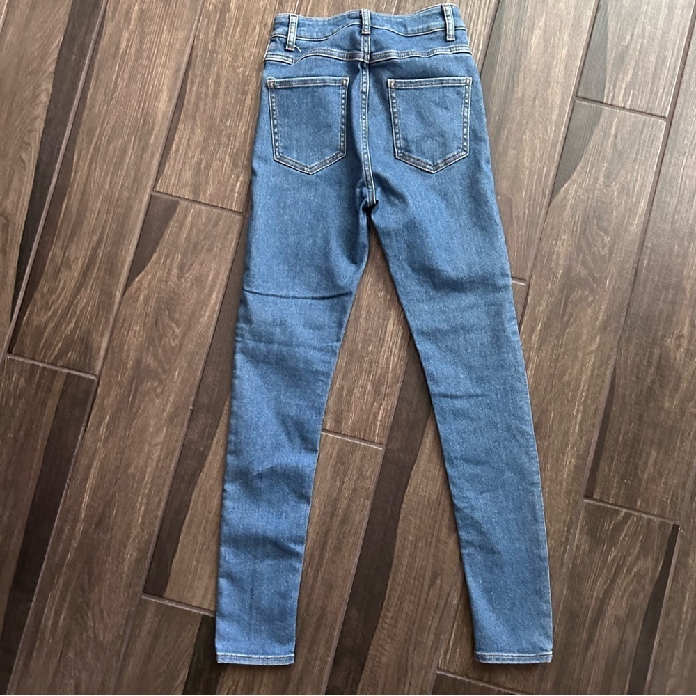 Sandro High Rise Pintuck Skinny Jeans in Vintage Blue Sz 4 - Picture 9 of 11